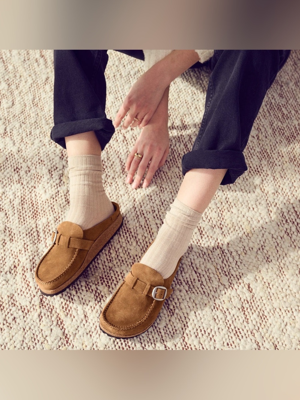 Birkenstock Buckley Slip On Clog Tea Suede 39 Womens Size 8 - Picture 11 of 12